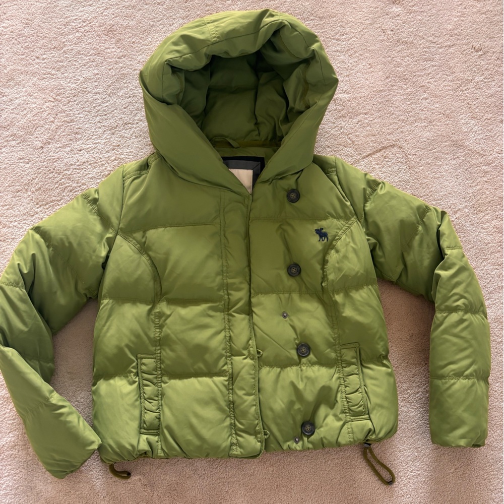 ABERCROMBIE AND FITCH Green DOWN  Winter Jacket. Size L